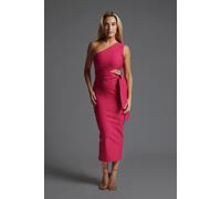 Vesper Women's One Shoulder Midaxi Dress with Belt in Cerise | Size: 6 Vesper Cerise 6