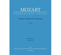 Vesperae solennes de Confessore K.339 ""Solemn Vespers"" (Vocal Score)