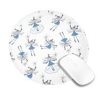 Vesplim Fairy Computer Mouse Pad Graffiti Elf Cartoon Cute Star Magic Wand Cloud Kid Funny White Blue Polyester Rubber Wipeab le