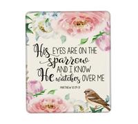 Vesplim His Eyes are On The Sparrow Mouse Pad Square Anti Slip Rubber Base 10 X 12 Inch