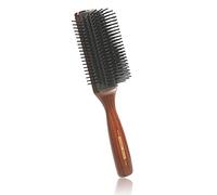 Vess C-2000 Professional Hair Brush Tourmaline Ceramic 9 Row Round Tip Curved Pad Antistatic Natural Rubber Special Needle Construction