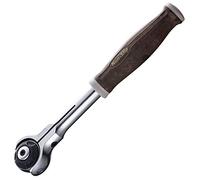 VESSEL 1/4" (6.35mm) Swivel Head Ratchet Socket Wrench - Wood-Compo HRH2-SW Non-Slip Handle