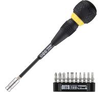 VESSEL - Ball Grip Ratchet Interchangeable Screwdriver with 10 PC. Bit Set 2200MBH120K01