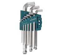 Vessel Ball Point L-Shaped Wrench 8209BP-S Set of 9 Axis Shorts
