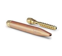 Vessel Brass One Hitter Helix - 0.2 - 0.2 g, Double Helix for Optimal Filter, Cooling - Dry Herbs, Smoking Vape, Pure Whistle, Tobacco Products (Rose Gold)