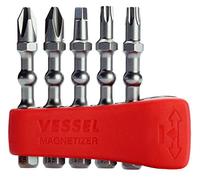 VESSEL EIBMG50K003 Impact Ball Bit Set PH2, SQ2, T20, T25 50mm 5-Piece Set