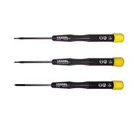 VESSEL ESD Precision Screwdriver (Antistatic) Cruciform/Microstix(3ULR)/Pentalobe(IPR), Set of 3 pcs