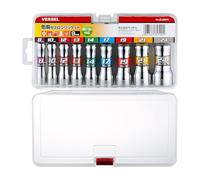 Vessel GO-TAN (Hard Forged) Semi-Long Socket [No.SL209PS] (Assorted 9PC Set) (Japan Import)