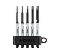 VESSEL HZ5P-01 Screw Removal Bit Hascell Series Hazsell Hex Bit, Set of 5, Opposite Side 0.08 inches (2/2.5/3/4/5 x 100 mm)
