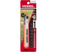 Vessel Low-Profile Flat Plate Ratchet Screwdriver Set (TX76U (Straight Type))