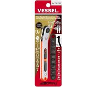 Vessel Low-Profile Flat Plate Ratchet Screwdriver Set (TX79U (15° Bent-up Type))
