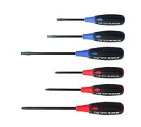Vessel Set of 6 Supercushion Flat Head and Cross Head Screwdrivers Compatible with Jis/Iso/Din/Asme, Black