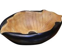 Vessel Sink Hotel Art For Outdoor Bistro - Vanity Creative Alien Leaf Above Counter Basin Retro Thick Ceramic Washbasin Style Antique,Beige-57 * 39 15Cm,Brown-57*39*15cm,Brown-57*39*15cm