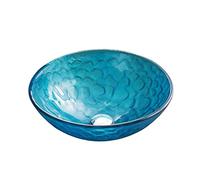 Vessel Sinks Bathroom Vessel Sink Tempered Glass Washbasin Round Countertop Vanity Bathroom Bowl Sink(Sink only)