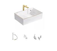 Vessel Sinks Light Luxury Above Counter Basin Side Drain Ceramic Wash Phnom Penh Small Apartment Bathroom Bowl Sink
