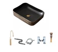 Vessel Sinks Outdoor Table Basin Retro Wash Household Single Bathroom Simple Balcony Bathroom Bowl Sink(B)