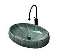 Vessel Sinks Personalized Living Room Ceramic Above Counter Basin Outdoor Single Basin Balcony Bathroom Hotel Wash Basin Wash Basin Bathroom Bowl Sink(A)