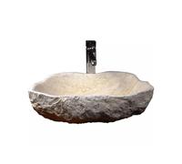 Vessel Sinks Stone Countertop Basin Modern Creative Outdoor Washbasin Bathroom Home Balcony Bathroom Bowl Sink(A)