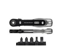 VESSEL TD-24 Ultra Thin Fine Mini Ratchet Screwdriver, Straight Type, 5 Bits Included