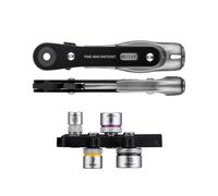 Vessel TD-26 Ultra Thin Fine Mini Ratchet Screwdriver, Straight Type, 4 Sockets Included