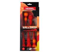 VESSEL Insulated Screwdriver Set No.2005PBU – Ball Grip, 5pc – Made in Japan