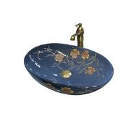 Vessel Vanity Sink Antique Countertop Ceramic Wash Basin 55 * 35cm Small Size Balcony Bathroom Art Sink Modern Countertop