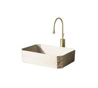 Vessel Vanity Sink Artistic Chinese Style Above Counter Basin Home Ceramic Balcony Bathroom Wash with Faucet and Drain Pipe Accessories Modern Countertop