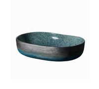 Vessel Vanity Sink Ceramic Retro Art Wash Basin Large Household Countertop, 60 * 40 * 15cm (L*W*H) Modern Countertop
