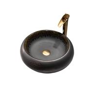 Vessel Vanity Sink Modern Simple Round Above Counter Basin Bathroom Balcony Art Ceramic Wash Modern Countertop