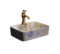 Vessel Vanity Sink Small Bathroom Sink Vanity Basin Retro Style (Including Faucet and Drain Pipe) Modern Countertop