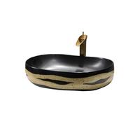 Vessel Vanity Sink Vessel Sink Rectangular Retro Style Above Counter Ceramic Bathroom Homestay Apartment Wash Basin Modern Countertop
