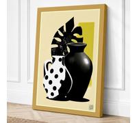 Vessels in Black and Canvas Wall Art Print 36x24 Inch