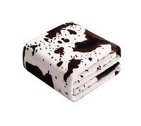 Vessia Brown Cow Printed Throw Blanket for Couch, Black and Brown Cow Pattern Throw for Adults and Kids, Comfy Cozy Lightweight Soft Touch Cute Animal Blanket for All Season Home Decor