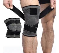 Vessori Knee Support Brace 2 Pack - Compression Knee Sleeves for Men & Women, Running, Gym, Squats & Sports, Joint Pain Relief, Meniscus Tear, ACL, MCL, Tendonitis, Breathable Non-Slip