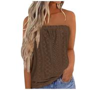 Vest for Women Promotion Boho Tops Strapless Bandeau Tank Tops Summer Casual Eyelet Sleeveless Tube Shirt Blouse Beach Tank Casual T Shirts Business Office Dressy Outfits