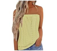 Vest for Women Promotion Boho Tops Strapless Bandeau Tank Tops Summer Casual Eyelet Sleeveless Tube Shirt Blouse Beach Tank Casual T Shirts Business Office Dressy Outfits