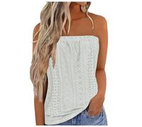 Vest for Women Promotion Boho Tops Strapless Bandeau Tank Tops Summer Casual Sleeveless Tube Shirt Blouse Tanks Summer Tank Tops Casual T Shirts Business Office Dressy Outfit Blouse