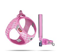 Vest Harness curli Clasp Air-Mesh Pink-Caro M & Leash L