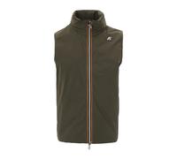 Green Stretch Nylon Jersey Coat, male, K-Way, Waistcoats, Green, L, Jackets L