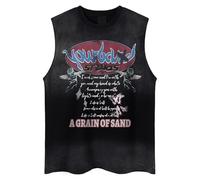 Vest Men Uk, Sleeveless Tshirt Men, Tank Top Singlet Screaming For Vengeance Blue Tank Top (Black, M)
