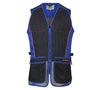 Percussion Gilet Ball Trap Evo Skeet/Clay Shooting Vest - Black & Blue - Size Large
