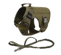 Vest Pet German Shepherd Golden Retriever Training Dog Harness And Leash Set For All Breeds Dogs(Green 2 piece set,L(30-40KG))