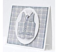 Vest Tie Men's Clothes Metal Cutting Dies for Scrapbooking Cutting Dies, Embossing, Photos, Crafts, Decorative Paper Cards, Die-Cutting for Card Making Templated+Cute Brooch Pin for Home and Kitchen