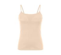 Vest Tops for Women Plus Size Built In Bra Slim-Fit Spaghetti Strap Cami Tank Tops for Ladies and Girls (Beige, XXXXXXL)