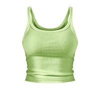 Vest Tops for Women Ribbed Stretch Slim-Fit Stretch Tank Tops for Ladies and Girls (C, L)