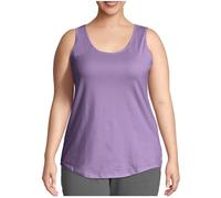 Vest Tops for Women UK Plus Size Round Neck Sleeveless T Shirts Strappy Sports Yoga Tank Tops Loose Gym Top Women Solid Color Casual Summer Camisole Tops Overized Tees Cami Top