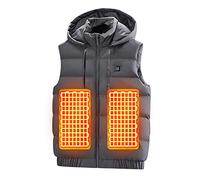 Vest Tops Women UK Heated Gilet For Men Padded Gilet - Water Resistant Unisex Bodywarmer with 9 Heating Zones, Detachable Hood Vest Microfibre Insulation Vest for Outdoors, Sports, Gym, Spring Summer