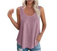 Vest Tops Women UK Loose Fit Summer Tops Sale Plain Sleeveless Lace Round Neck Tank Tops Clearance Elegant Going Out Shirt Party T Shirts Casual Blouses Tunic Cami Camisoles Tank Top Ladies Size 8-16