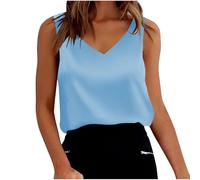 Vest Tops Women UK Satin Silk Crewneck Plain Tank Tops Loose Glossy Smooth Summer Camisole Elegant Undershirt Comfy Sleeveless T Shirt Beach Home Cami Sihrt Underwear Nightshirts