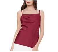 Vest Tops Women UK Satin Silk Plain Camisole with Adijustable Spaghetti Strap Cami Shirt Glossy Smooth Summer Tank Tops Womens Nightshirts Sleeveless T Shirt Undershirts Comfy Underwear